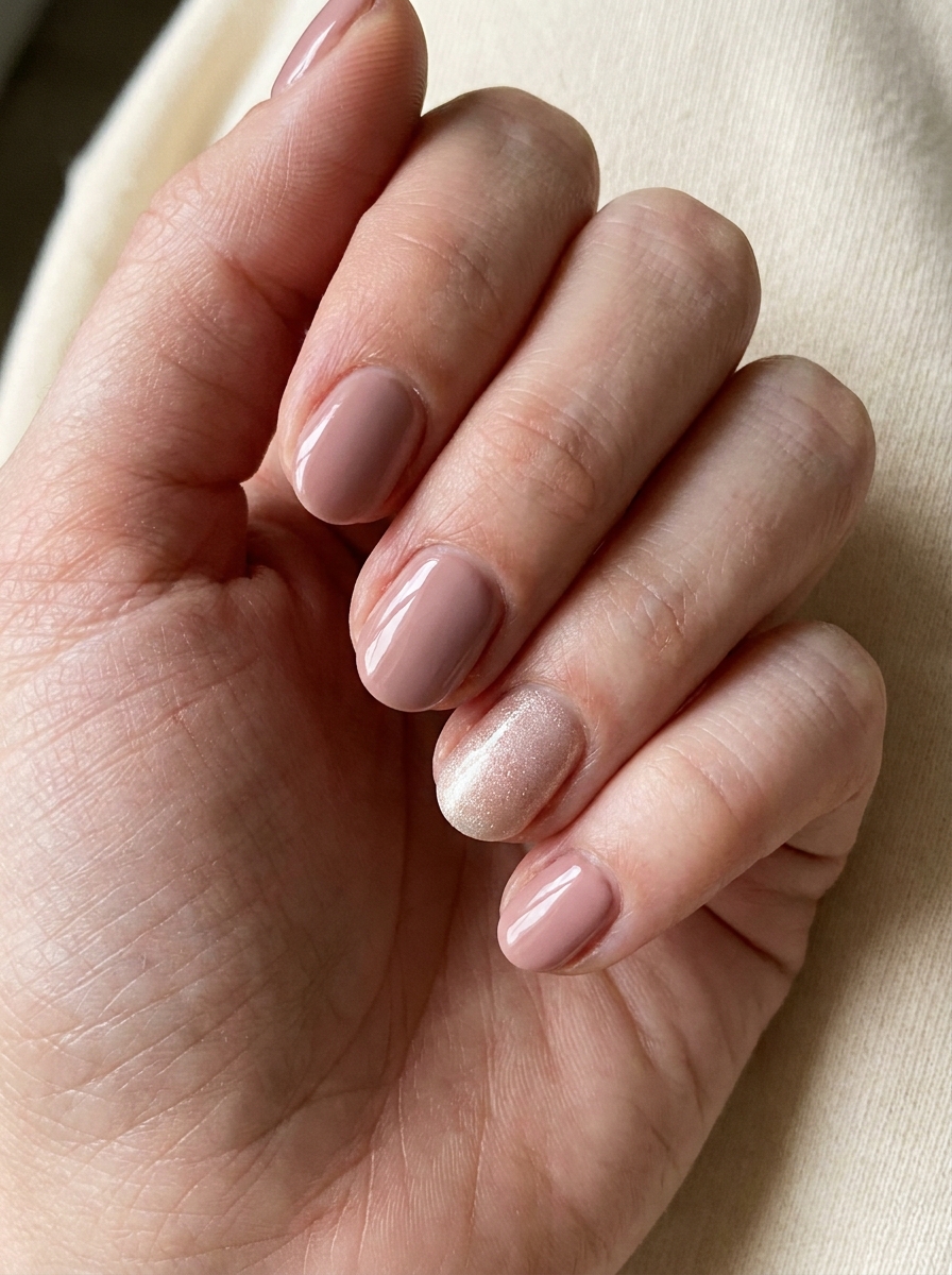 Ein Accent Nail als Einfache Nageldesigns Inspiration 2026